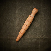 Load image into Gallery viewer, Hand turned wooden dibber to make planting holes. Made in England.