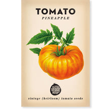 Load image into Gallery viewer, Pineapple Tomato Vintage Heirloom Seeds  by The Little Veggie Patch.