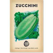 Load image into Gallery viewer, Black Beauty Zucchini Vintage Heirloom Seeds  by The Little Veggie Patch.
