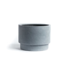 Load image into Gallery viewer, Nordic inspired grey pot in lightweight fibreglass.
