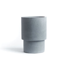 Load image into Gallery viewer, Nordic inspired tall grey pot in lightweight fibreglass.
