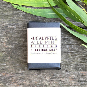  Eucalyptus and Wild Mint Soap Bar, natural and handmade.