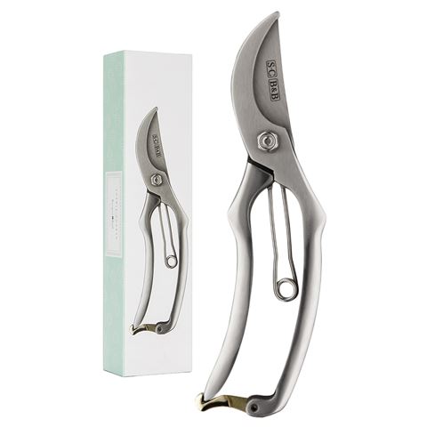 Secateurs by Sophie Conran for Burgon & Ball. Stainless steel, by pass, presented in a gift box.