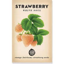 Load image into Gallery viewer, White Soul Strawberries Vintage Heirloom Seeds  by The Little Veggie Patch.
