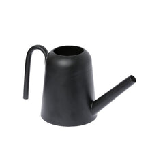 Load image into Gallery viewer, Watering can in black powder coated steel, ultra modern design.
