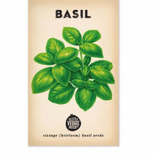 Load image into Gallery viewer, Sweet Basil vintage heirloom seeds by the Little Veggie Patch
