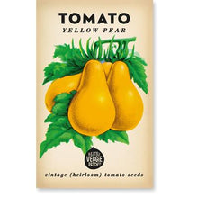 Load image into Gallery viewer, Yellow Pear Tomato Vintage Heirloom Seeds  by The Little Veggie Patch.
